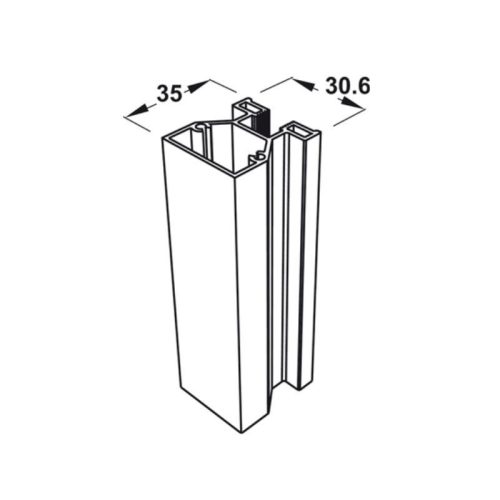 ALUFLEX 80 thanh nhôm Hafele 403.75.333 3 Kích thước ALUFLEX 80 thanh nhôm Hafele 403.75.333