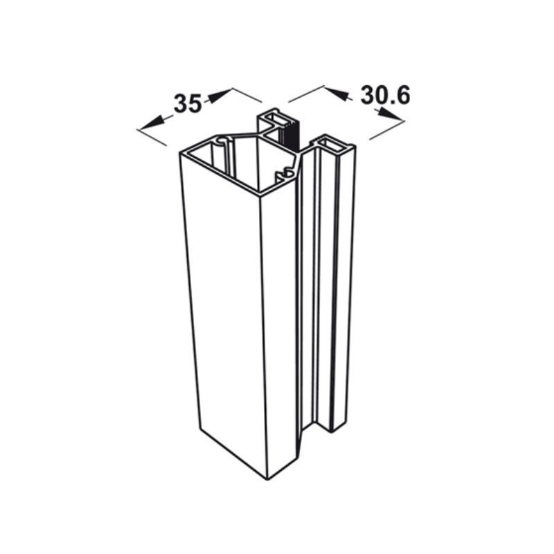 Kích thước ALUFLEX 80 thanh nhôm Hafele 403.75.333 Kích thước ALUFLEX 80 thanh nhôm Hafele 403.75.333