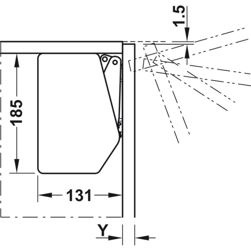 Lắp đặt tay nâng Hafele 372.91.410 Lắp đặt tay nâng Hafele 372.91.410
