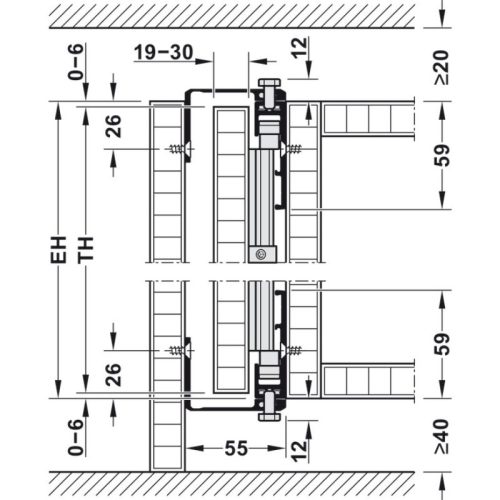 Lắp đặt cửa trượt xoay Hafele 408.30.592