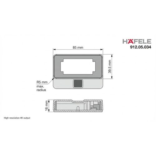 Lắp đặt đầu đọc vân tay Hafele 912.05.034