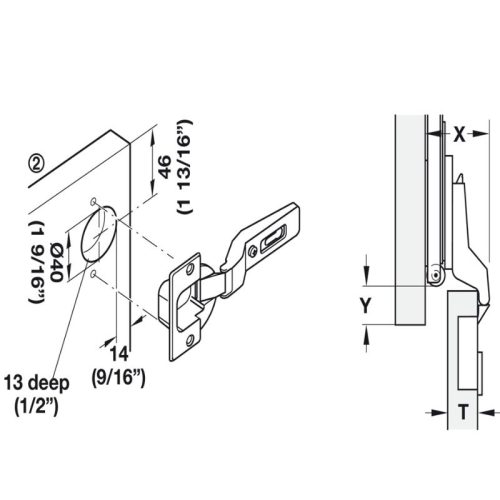 Lắp đặt phụ kiện bản lề tủ Hafele 408.24.002