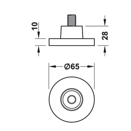 Kích thước bas gắn tường Hafele 988.98.000