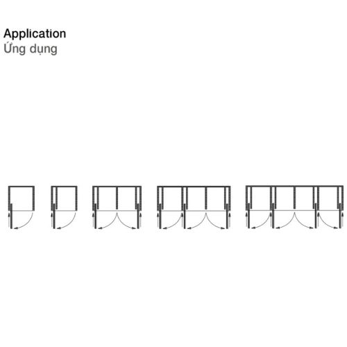 Ứng dụng bộ phụ kiện cửa trượt xoay Hafele 408.25.345