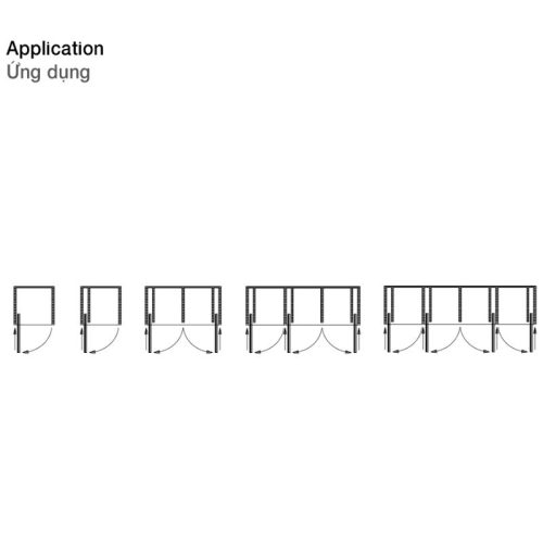 Ứng dụng bộ phụ kiện cửa trượt xoay Hafele 408.25.355