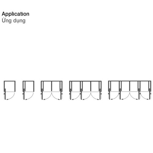 Ứng dụng bộ phụ kiện cửa trượt xoay Hafele 408.25.360