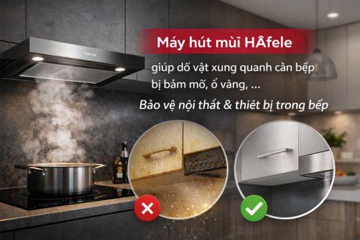 Tại sao nên dùng máy hút mùi Hafele cho căn bếp hiện đại 3 Bảo vệ nội thất & thiết bị trong bếp