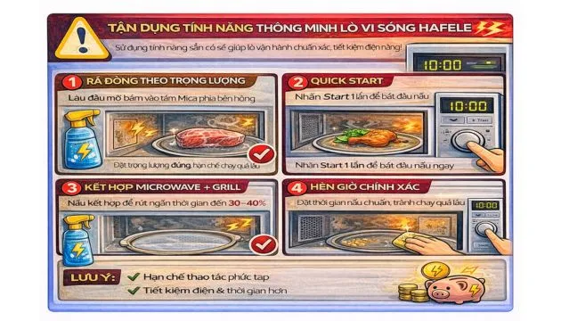 Cách 5_ Tận dụng tính năng thông minh của Hafele