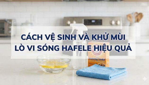 Cách khử mùi và vệ sinh lò vi sóng Hafele hiệu quả