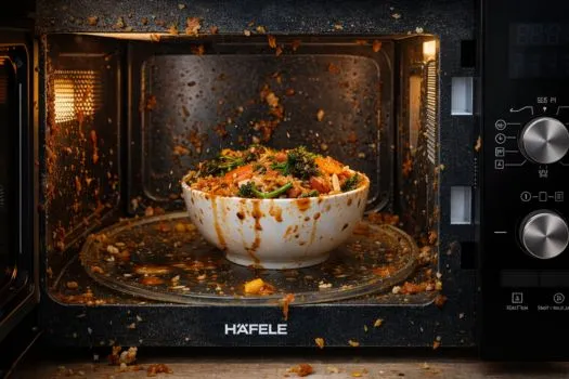 Không đậy thức ăn khi hâm nóng