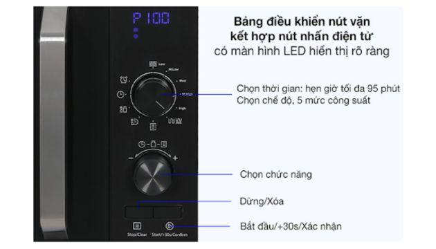 Cách sử dụng tính năng lò vi sóng Hafele: Hẹn giờ, rã đông 2 Lò vi sóng cơ