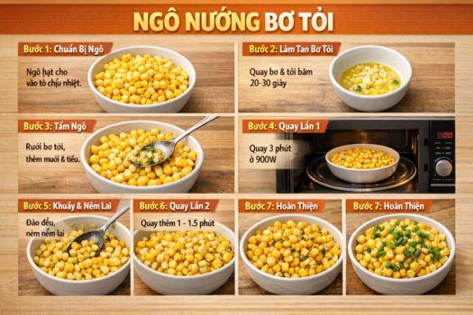 10 món ăn nhanh có thể nấu bằng lò vi sóng Hafele 8 Ngô nướng bơ tỏi