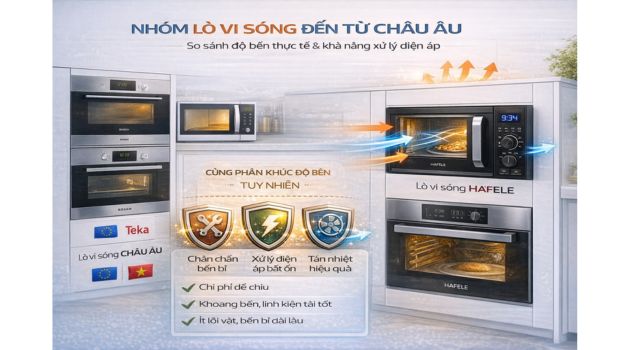 Nhóm lò vi sóng đến từ Châu Âu