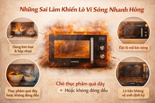 Những sai lầm khiến lò vi sóng nhanh hỏng