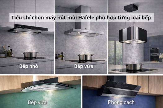 Tiêu chí chọn máy hút mùi Hafele phù hợp từng loại bếp