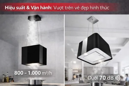 hiệu suất hút mùi đảo