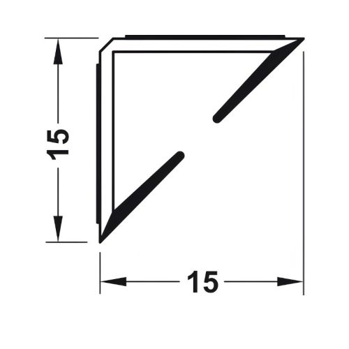 Kích thước 1 Đệm cửa chống khói Hafele 950.11.151 B 12x2400mm