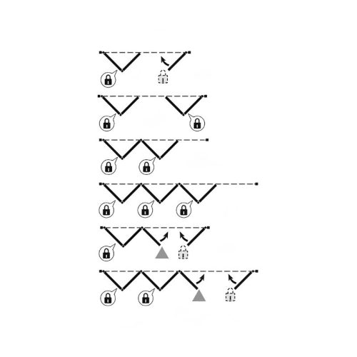 Kích thước 3 bộ phụ kiện bổ sung Slido Hafele 943.55.003 W-Fo32 100-T hệ ray dưới
