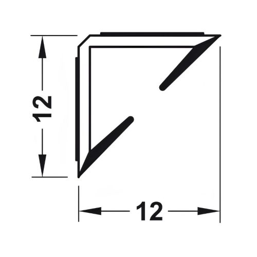 Kích thước Đệm cửa chống khói Hafele 950.11.151 B 12x2400mm