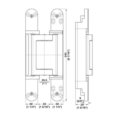 Thông số bản lề âm TE 640 Hafele 924.19.581
