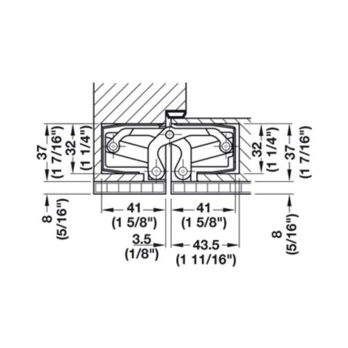 Thông số bản lề âm TECTUS TE 640 Hafele 924.17.525