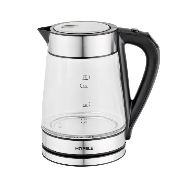 Ấm đun nước thủy tinh 1,7L Hafele T-602C 535.43.732 Ấm đun nước thủy tinh 1,7L Hafele T-602C 535.43.732