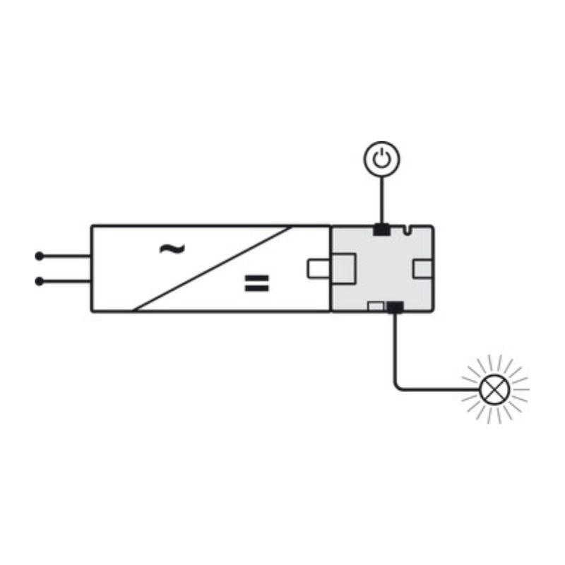 Ảnh bộ chia 2 cổng 24V có công tắc Hafele 833.77.843 Ảnh bộ chia 2 cổng 24V có công tắc Hafele 833.77.843
