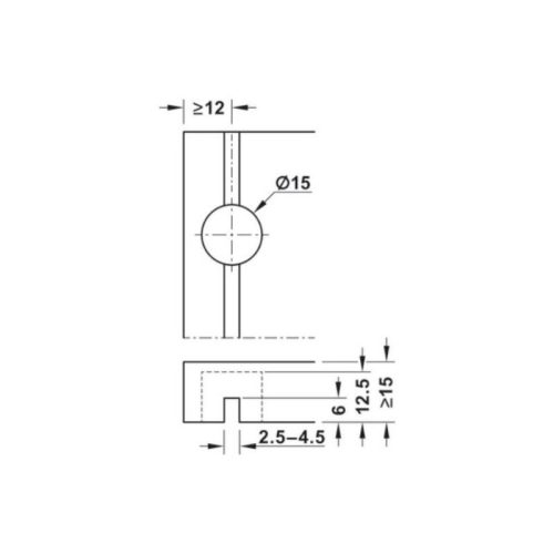 Ảnh đầu nối bảng điều khiển phía sau Hafele 260.09.765