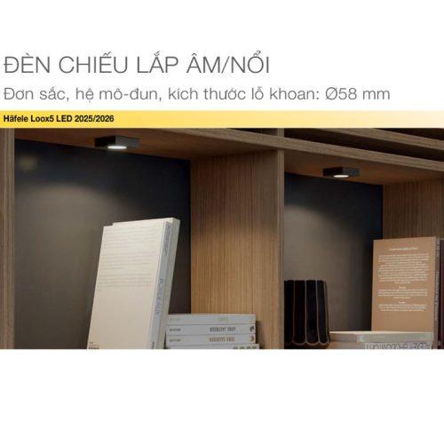 Ảnh đèn LED chiếu lắp nổi/âm 12V Hafele 833.72.350