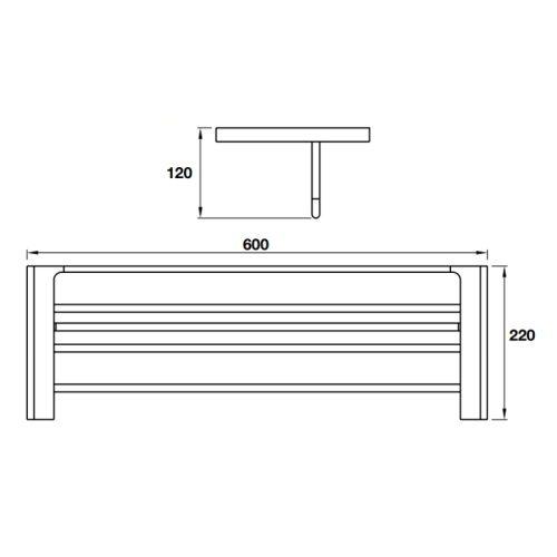 Kệ để khăn tắm Hafele Chiba 580.87.512 3 Kệ để khăn tắm Hafele Chiba 580.87.512