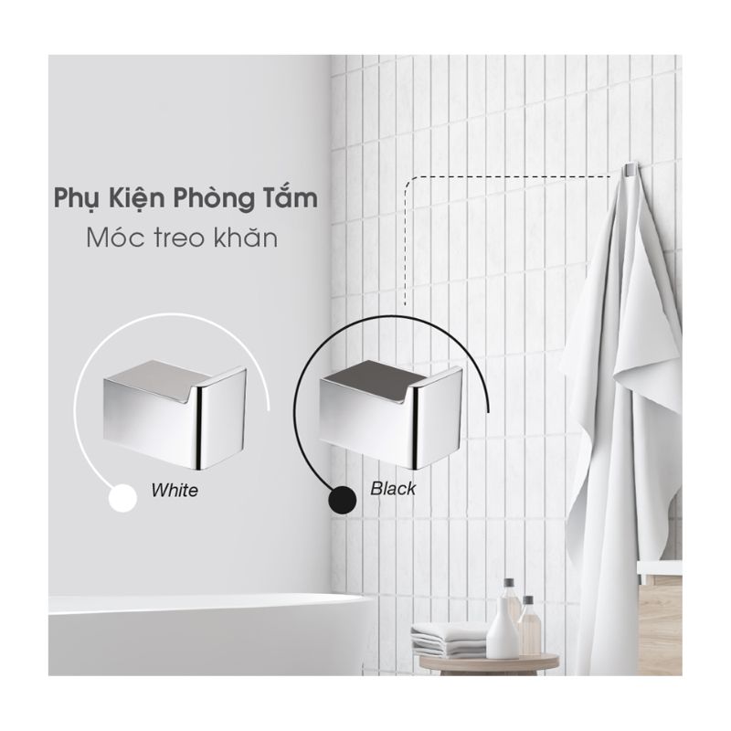 Móc treo khăn mặt kính trắng Hafele 495.80.232 Móc treo khăn mặt kính trắng Hafele 495.80.232