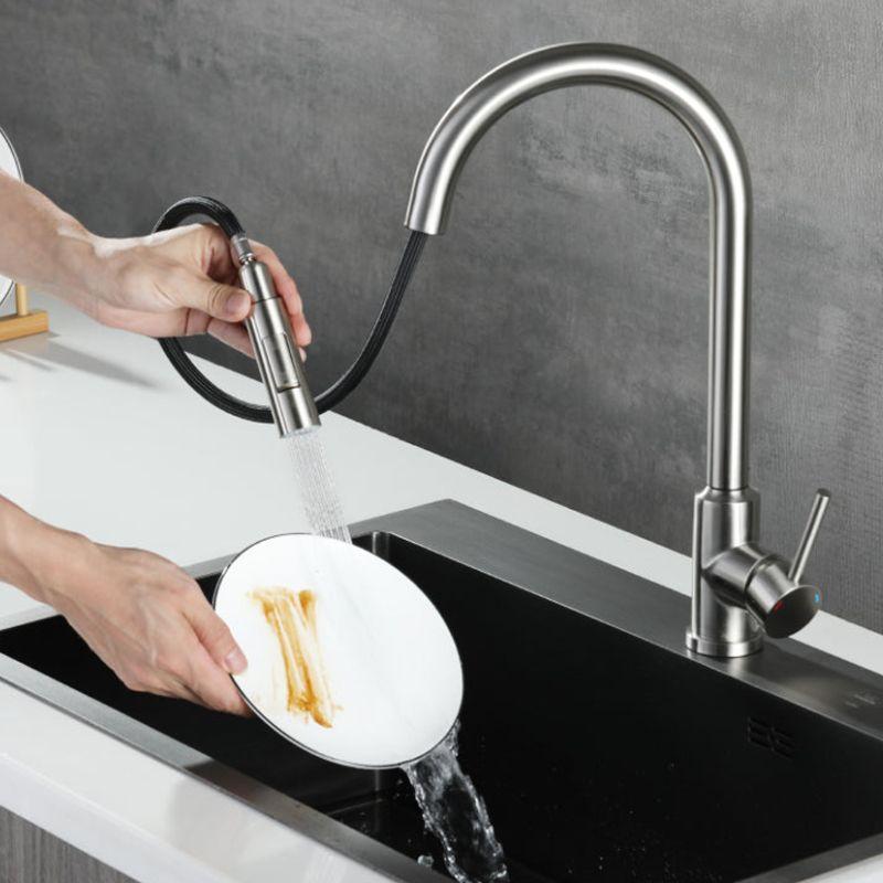 Vòi rửa chén inox cảm ứng Hafele 570.58.631 Vòi rửa chén inox cảm ứng Hafele 570.58.631