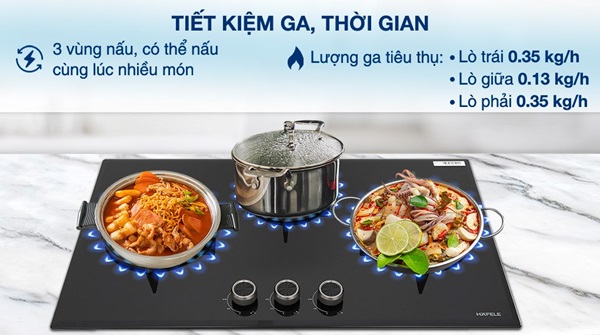 Lượng tiêu thụ gas, hiệu suất nhiệt, tiết kiệm – bếp gas Hafele có tiết kiệm không? 7 bếp gas hafele có tiết kiệm không
