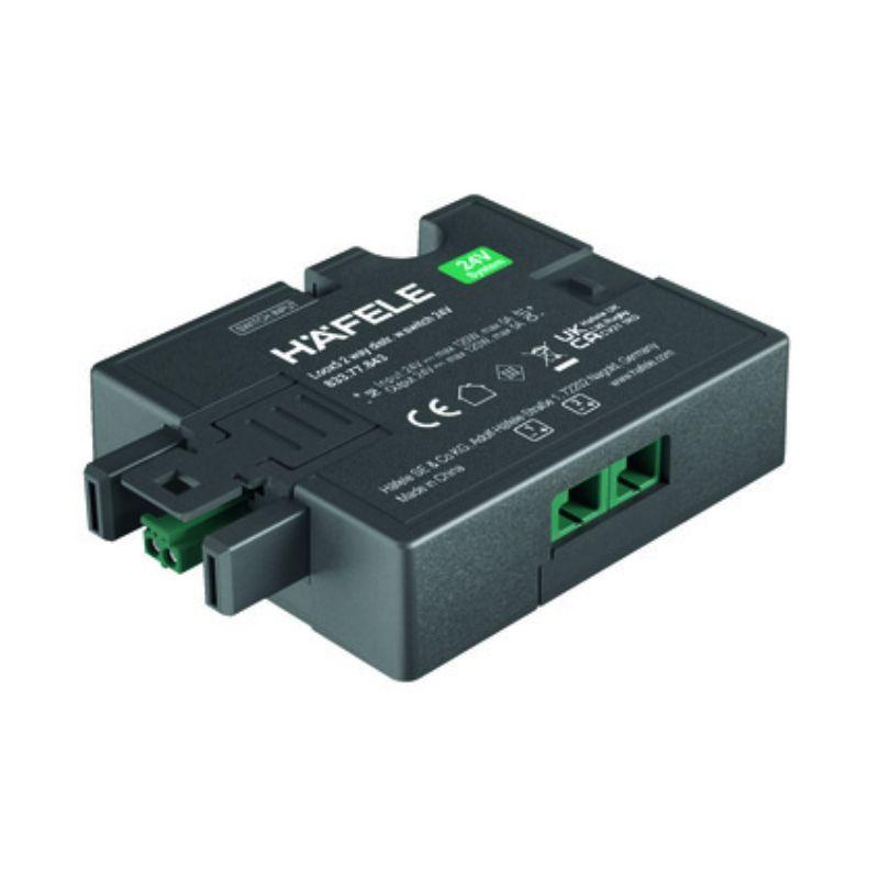 Bộ chia 2 cổng 24V có công tắc Hafele 833.77.843 Bộ chia 2 cổng 24V có công tắc Hafele 833.77.843