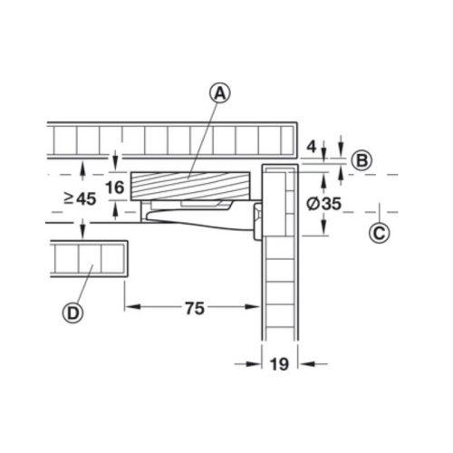 Bộ cửa trượt xoay bằng gỗ Hafele 408.07.609 4 Cấu tạo bộ cửa trượt xoay bằng gỗ Hafele 408.07.609