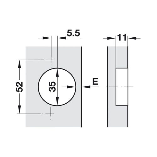 Chi tiết bản lề ẩn Hafele 329.36.601