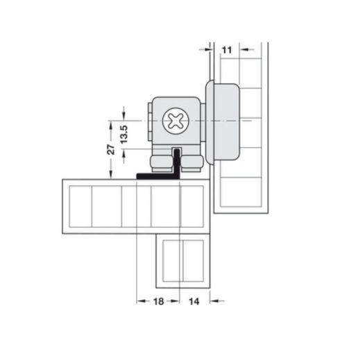 Chi tiết bánh xe Silent-Fold 40 Hafele 409.61.750