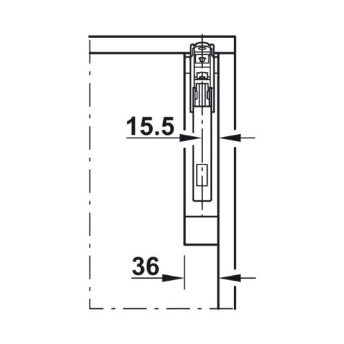 Chi tiết bộ hộp lực Free Flap 1.7 Model C Hafele 372.91.408