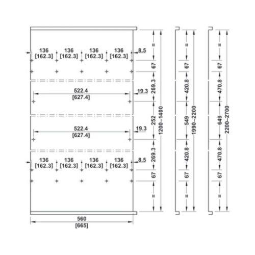 Chi tiết bộ phụ kiện cửa trượt Hafele 408.45.025