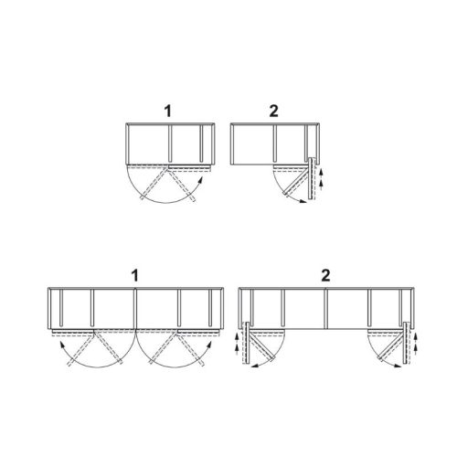 Chi tiết cửa trượt xoay Slido F-Park72 60B Hafele 408.45.010