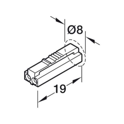 Chi tiết dây dẫn mở rộng Hafele Loox5 833.95.714