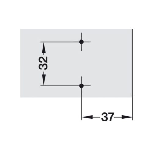 Chi tiết đế bản lề chữ thập Hafele 329.71.500