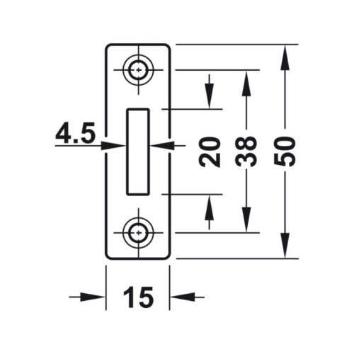 Khóa chốt cửa kính Hafele 233.20.210 4 Chi tiết khóa chốt cửa kính Hafele 233.20.210