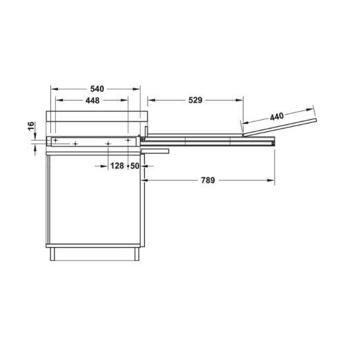 Chi tiết phụ kiện bàn mở rộng Hafele 505.73.945