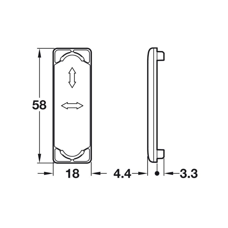 Chi tiết phụ kiện nắp che cho bas tủ âm Hafele 290.36.765 Chi tiết phụ kiện nắp che cho bas tủ âm Hafele 290.36.765