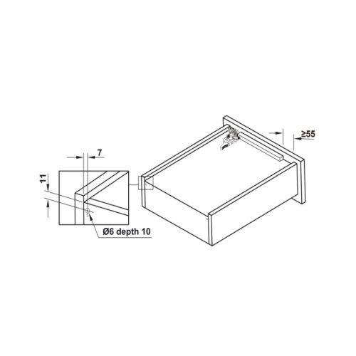 Ray âm EPC Evo Hafele 433.32.076 5 Chi tiết ray âm EPC Evo Hafele 433.32.076