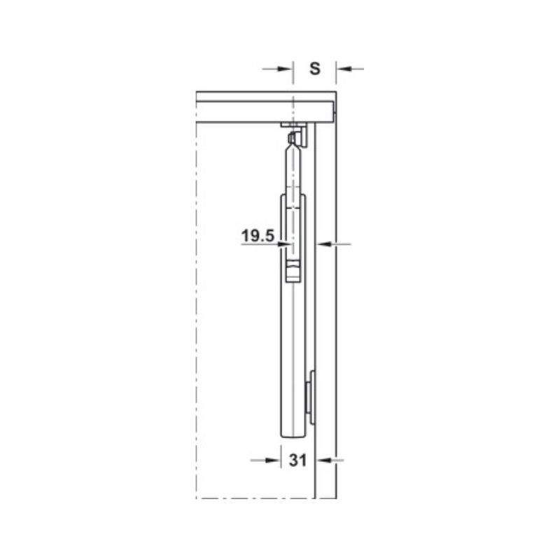 Thông số tay nâng Free flap H Hafele 372.39.601 Thông số tay nâng Free flap H Hafele 372.39.601