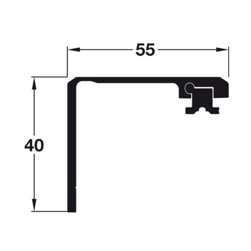 Chi tiết thanh kết nối cho 1 bên cánh 900mm Hafele 408.30.092