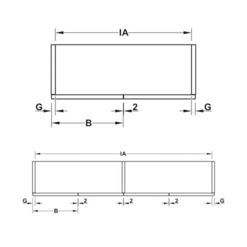 Chiều dài phụ kiện cửa xếp trượt F-Fold61 25A phải Hafele 409.36.033