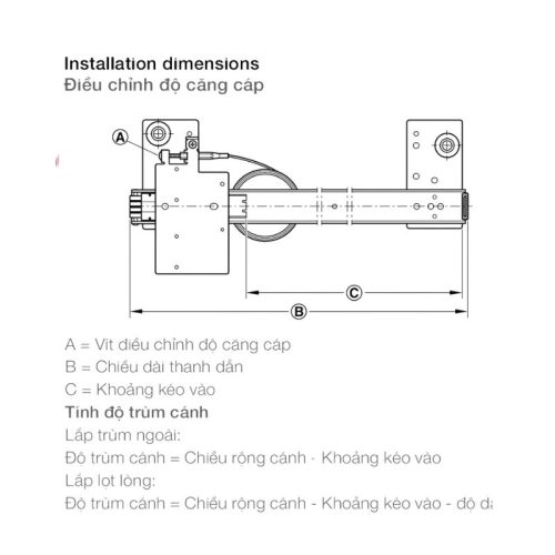Phụ kiện cửa trượt Slido F-Park71 16B Hafele 408.25.009 2 Điều chỉnh phụ kiện cửa trượt Slido F-Park71 16B Hafele 408.25.009